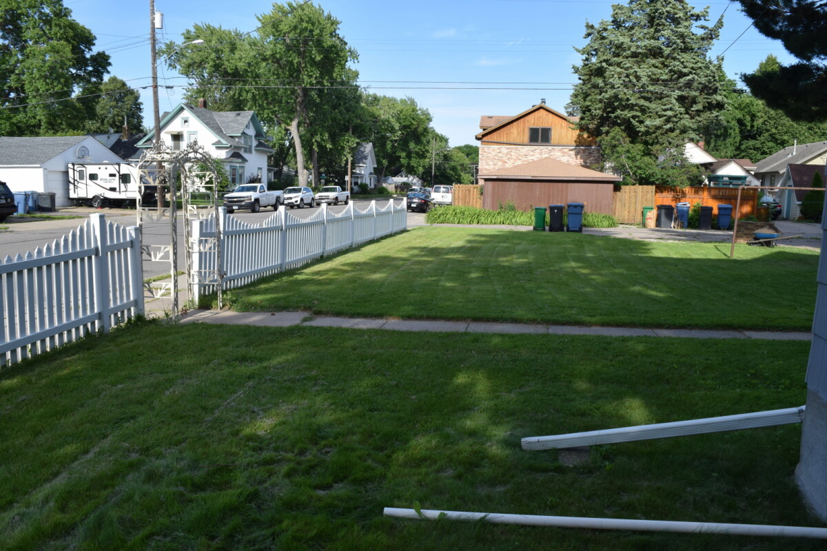 Photo of the yard when we bought the house