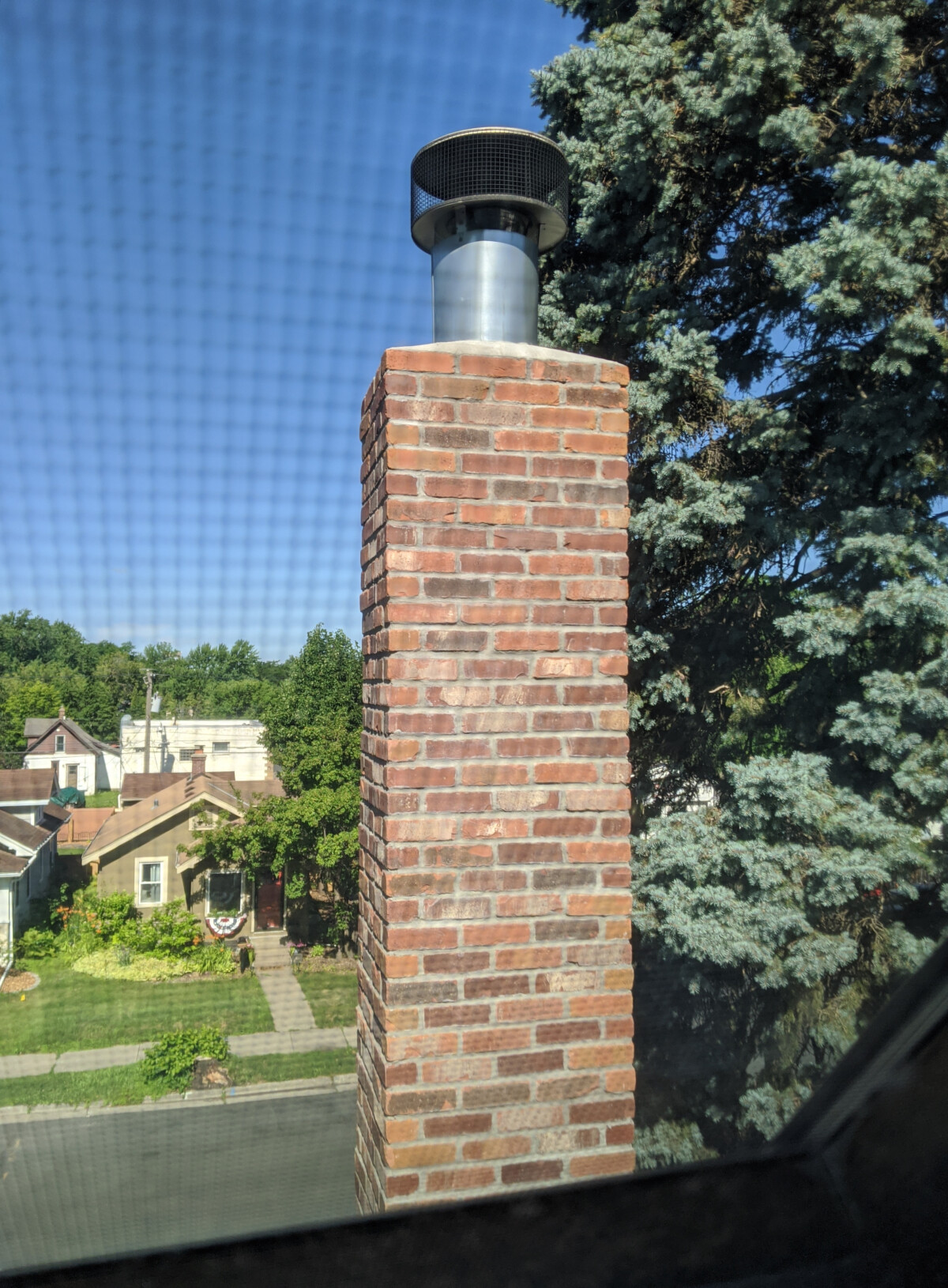 Photo of the finished chimney