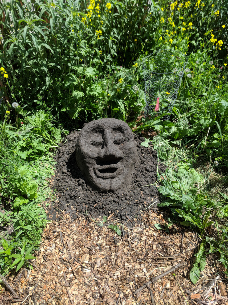 Finished mud sculpture